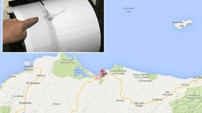 El epicentro del sismo fue a 55 km al norte de Tela y 60 km al oeste de Utila.