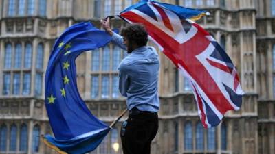 Manifestantes británicos exigen un nuevo referéndum para que el Reino Unido permanezca en la Unión Europea./AFP.