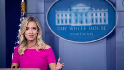 La secretaria de prensa de la Casa Blanca, Kayleigh McEnany./ AFP.