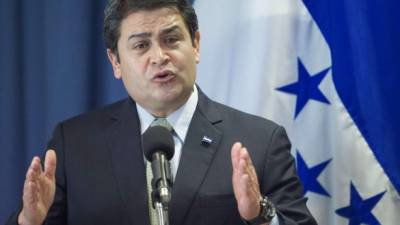 El presidente de Honduras, Juan Orlando Hernández.