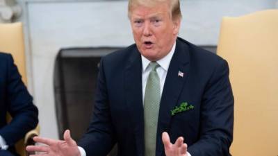 Trump anunció que vetará la resolución aprobada en el Senado con el sorpresivo respaldo de varios republicanos./AFP.