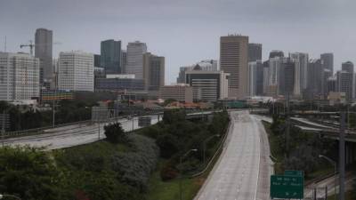 MIAMI, FL - SEPTEMBER 09: South bound Interstate 95 is empty as Hurricane Irma approaches on September 9, 2017 in Miami, Florida. Florida is in the path of the Hurricane which may come ashore at category 4. Joe Raedle/Getty Images/AFP== FOR NEWSPAPERS, INTERNET, TELCOS & TELEVISION USE ONLY ==