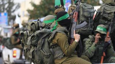 Soldados de Hamas están listos desde ayer para iniciar un tercer conflicto contra Israel. Foto AFP