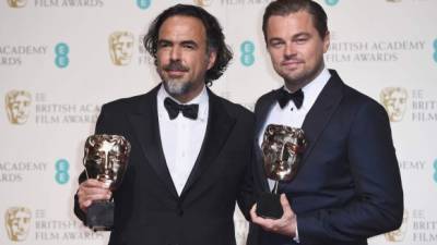 El director mexicano, Alejandro González Iñárritu y el actor Leonardo DiCaprio.