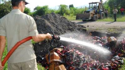 La pólvora fue destruida en predios del Olímpico.