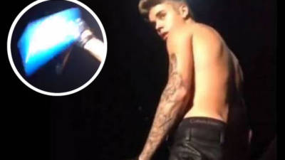 Justin Bieber se enojó y no terminó un concierto en Brasil luego que le lanzaran una botella.