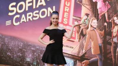 La bella actriz de 23 años Sofía Carson, ha participado en la película de Disney 'Descendientes'. Fotos: Getty.