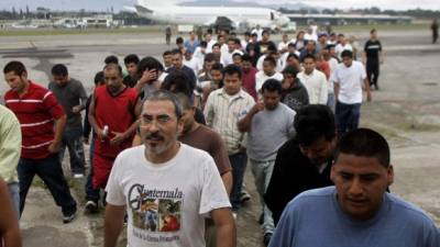 Indocumentados guatemaltecos son deportados de Estados Unidos. Archivo/Foto: AFP