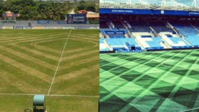 El estilo de la grama de Puerto Cortés recordó el del Leicester City... Salvando las diferencias .
