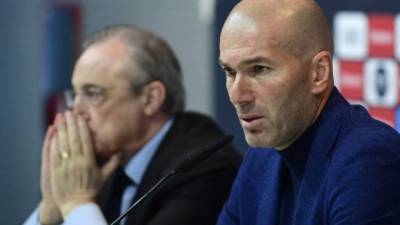 Zidane apuntó a la falta de memoria al hablar de las personas con más poder en el Real Madrid. Foto AFP.