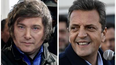 Los argentinos acuden a las urnas para elegir a su nuevo presidente entre los candidatos Javier Milei y Sergio Massa.