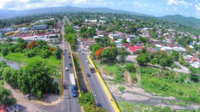 Una imagen de San Pedro Sula, al norte de Honduras.