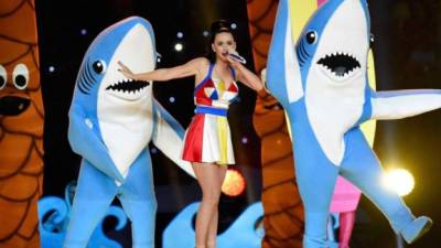 Katy Perry durante su presentación en el Super Bowl XLIX.