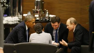 reunión. Obama y Putin se reunieron de emergencia para unir esfuerzos contra ISIS.
