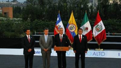 Enrique Peña Nieto (México), Juan Manuel Santos (Colombia), Sebastián Piñera (Chile) y Ollanta Humala (Perú), los integrantes de la Alianza del Pacífico