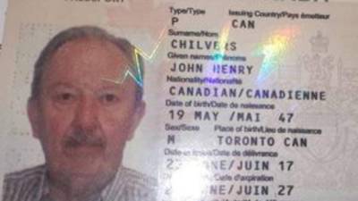 Fotografía del pasaporte de John Henry Chilvers (71 Años).