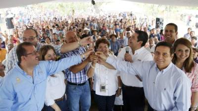 El mandatario en el evento de inauguración.