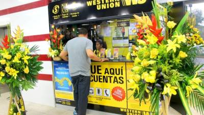 Un puesto de Western Union en Panamá.