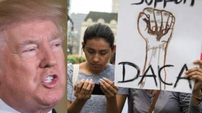 Estas son las primeras declaraciones públicas de Trump después de terminar con el DACA.// Fotos AFP.