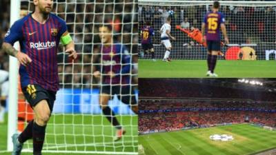 El FC Barcelona resurgió luego de 3 partidos de no ganar en la Liga de España y derrotó al Tottenham con marcador de 2-4 con un Messi intratable por la Champions League. Mira las fotos más curiosas del juego; un hondureño estuvo en el histórico estadio de Wembley.