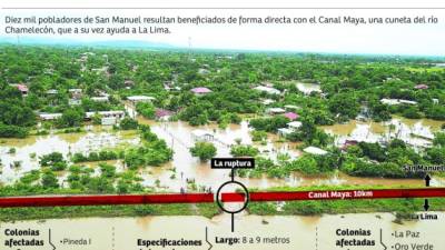 Daño provocado por lluvias en Cortés.