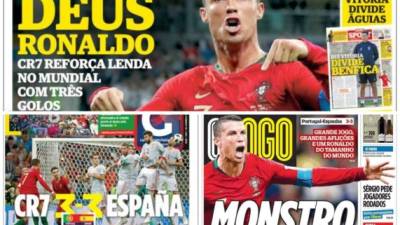 Cristiano Ronaldo le anotó tres goles a España y eso ha sido objeto de admiración por los medios mundiales.