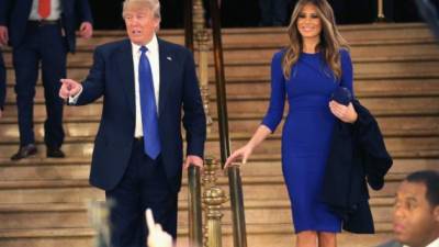 El candidato Donald Trump y su esposa Melania Trump.