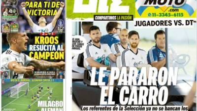 Las selecciones de Argentina, Alemania y México son noticia en las portadas de los medios internacionales.