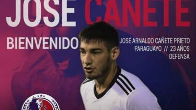 El defensa paraguayo José Arnaldo Cañete es nuevo jugador del Olimpia de Honduras.