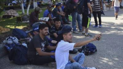 Migrantes salvadoreños rumbo a la frontera mexicana con la mira en EEUU. EFE/Archivo