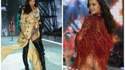 Irina Shayk, esta noche en el desfile de Victoria's Secret en París.