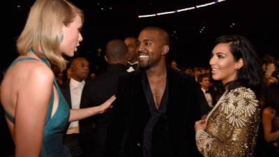 Taylor Swift, Kanye West y Kim Kardashian.