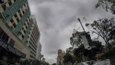 San Pedro Sula amaneció con cielos nublados este martes.