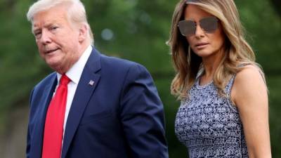 El presidente de EEUU, Donald Trump, y su esposa, Melania. Foto: AFP