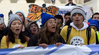 Los dreamers se plantaron en Washington D.C. para exigir al Supremo un fallo justo sobre el DACA./AFP.