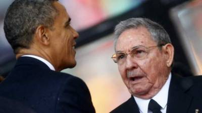 El presidente de Estados Unidos, Barack Obama, y su homólogo de Cuba, Raúl Castro, ya se encontraron una vez, durante el funeral de Nelson Mandela en Sudáfrica.