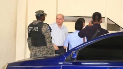 Padilla Sunseri, a su llegada al juzgado Penal de San Pedro Sula.