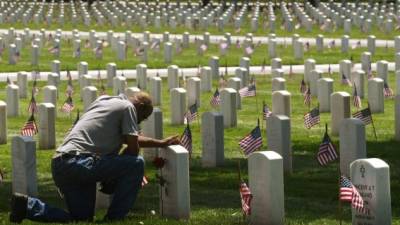 Los estadounidenses rinden tributo hoy a los militares caídos en combate./AFP.