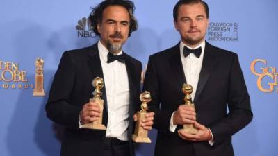 Alejandro González Iñárritú y Leonardo DiCaprio..