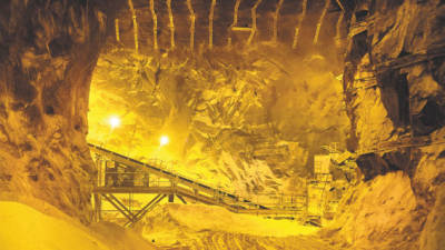 Una mina de arena de la empresa Pattison Sand Co., en el estado de Iowa