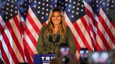 Melania Trump realizó su primer evento de campaña en solitario en el estado clave de Pensilvania./AFP.
