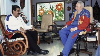 Nicolás Maduro y Fidel Castro se reunieron ayer en La Habana.