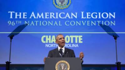 El mandatario estadounidense brindó declaraciones en una convención en Carolina del Norte.