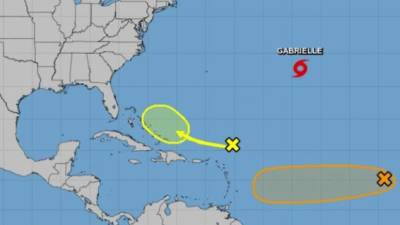 El Centro Nacional de Huracanes de EEUU monitorea de cerca la evolución de la tormenta Gabrielle./Twitter.