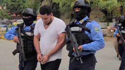Carlos Alejandro Almendares Herrera al momento de su arresto.