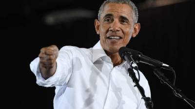 Obama arremetió contra Trump durante un evento de campaña en Las Vegas, Nevada, por las legislativas del próximo 6 de noviembre./AFP.
