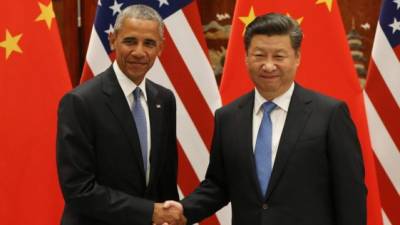 El presidente de Estados Unidos Barack Obama y su homólogo chino Xi Jinping ratificaron ayer el acuerdo de París. afp