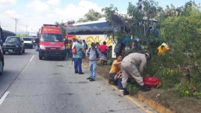 El accidente se produjo en carretera CA-13, en el kilómetro 17 a la altura de de la colonia Cazenave de San Manuel, Cortés.