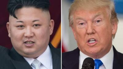 Kim Jong-un y Donald Trump han intercambiado una serie de insultos en los últimos días. AFP.