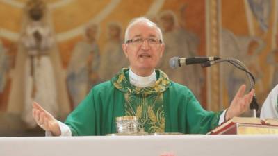 Monseñor Garachana cumple 20 años como obispo de la Diócesis. Foto: Amílcar Izaguirre.